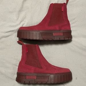 Puma Mayze curtain call Chelsea boot tibetan red women's size 8